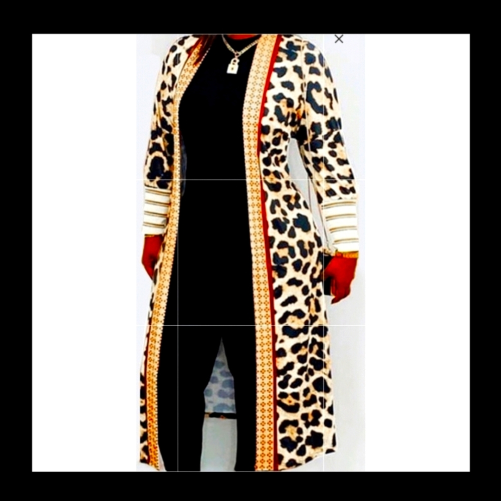 NwT Sz XL Ladies Leopard Print Open Cardigan